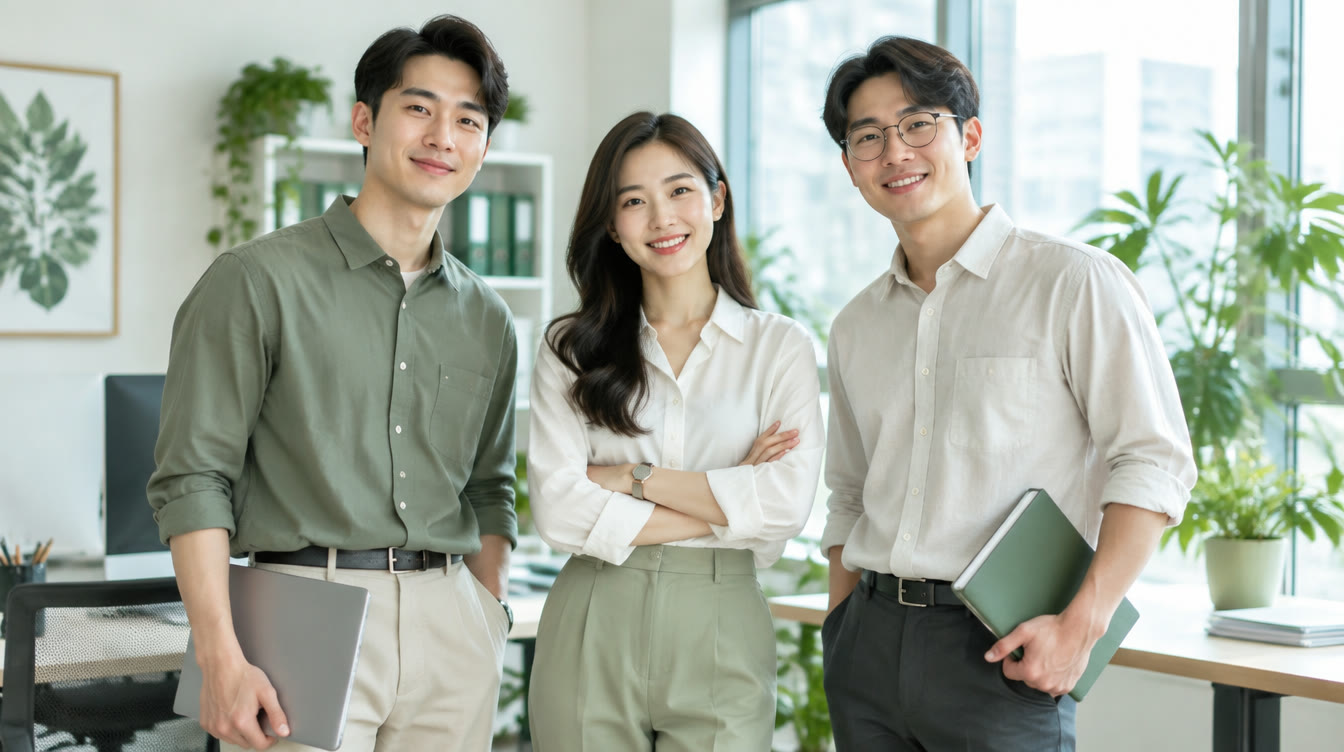 한결세무회계 팀 세 사람, 가운데가 윤서진 대표 세무사
