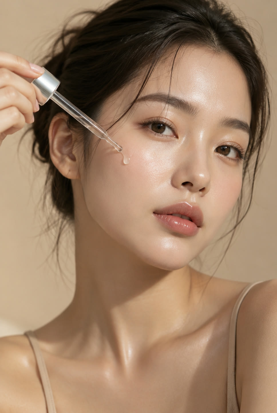 수분감 있는 피부와 앰플 드로퍼