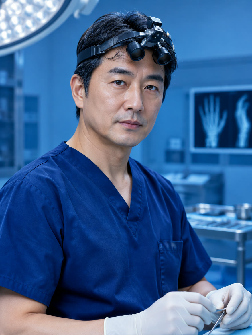 수술용 확대경을 쓴 서인재 대표원장